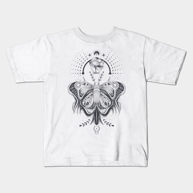 Butterfly Abstract Kids T-Shirt by Trenkey Creations